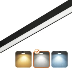 Kontor Loftlampe 120cm | 4000K | 2600lm | 20W | KOLINE K1 | Sort