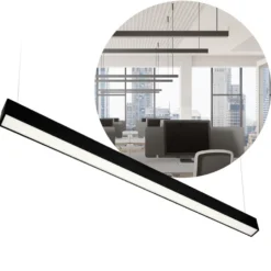 Kontor Loftlampe 120cm | 4000K | 2600lm | 20W | KOLINE K1 | Sort
