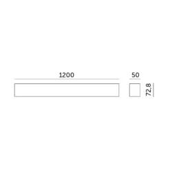 Kontor Loftlampe 120cm | 4000K | 2600lm | 20W | KOLINE K1 | Sort