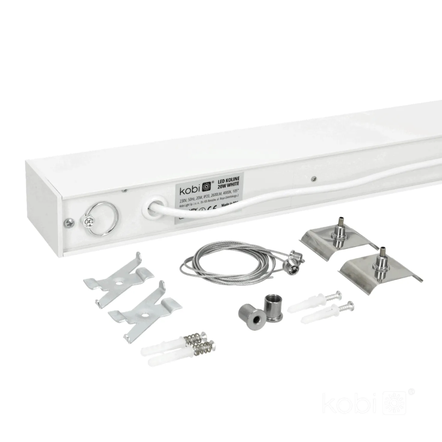 Kontor Loftlampe 120cm | 4000K | 4800lm | 40W | KOLINE K1 | Hvid