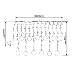 Kugle Led Lysgardin 220-240V