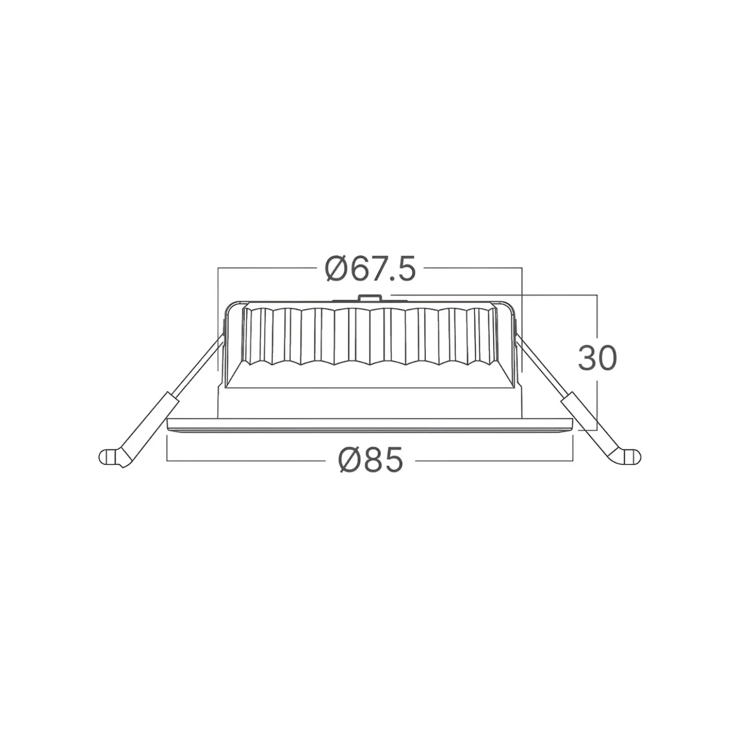 Lavprofil Indbygningsspot | 3CCT | 630lm | 6.5W | Dæmpbar | BRAYTRON SRL | Hvid