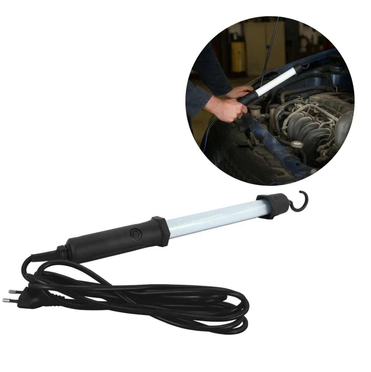 LED Arbejdslampe med krog | 230V | 6500K | 870lm | 8W | WADER