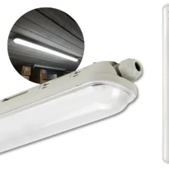 LED Armatur 120cm | 4000K | 6000lm | 40W | IP65 | LINKER | Gennemfortrådet