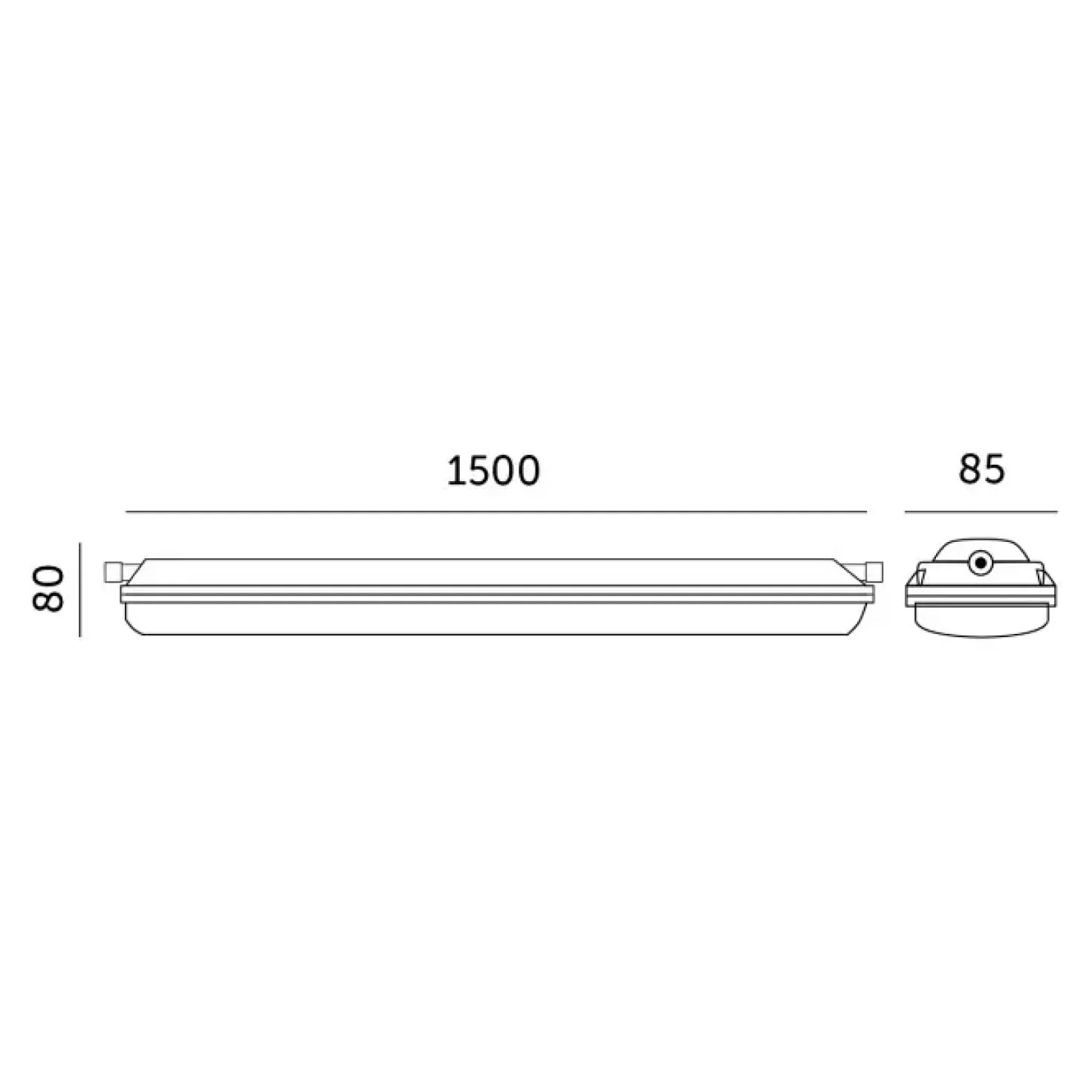 LED Armatur 150cm | 4000K | 12000lm | 70/60/50/40W | IP66 | NEXFORCE N2
