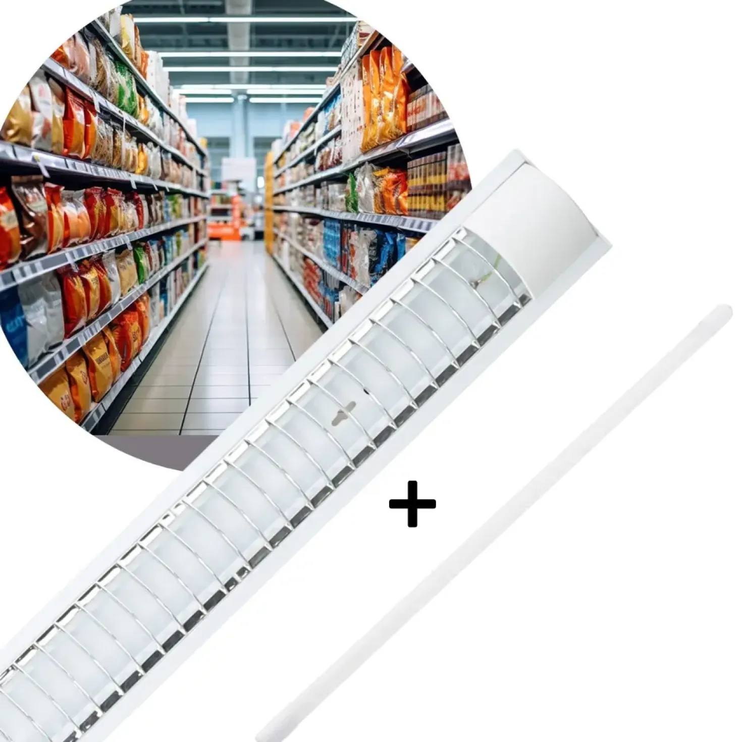 LED Armatur | 120cm | 3000K | 2800lm | 18W | ZEBRA | Single Lysstofrørs armatur