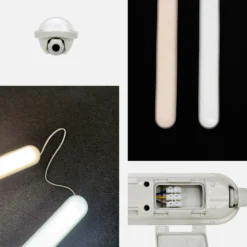 LED Armatur 120cm | 12-Pak | 4000K | 156lm/W | 36W | IP65 | SolidLine | Gennemfortrådet