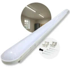 LED Armatur 120cm | 12-Pak | 4000K | 156lm/W | 36W | IP65 | SolidLine | Gennemfortrådet