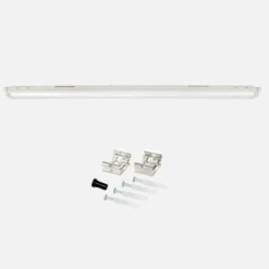 LED Armatur 120cm | 6-Pak | 4000K | 156lm/W | 36W | IP65 | SolidLine | Gennemfortrådet
