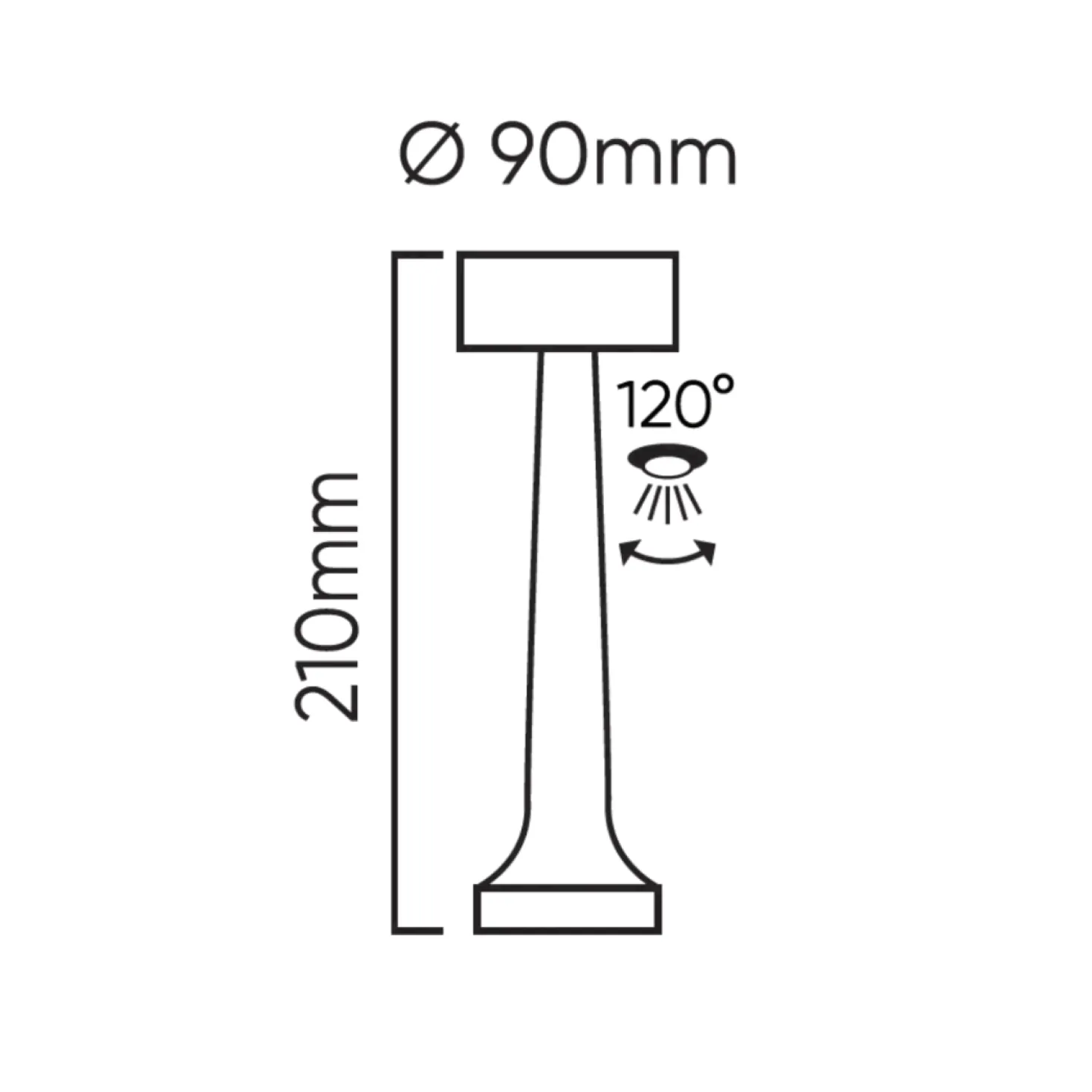 LED Bordlampe | Genopladelig | CCT | USB | Rosaguld | 1W