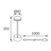 LED Bordlampe | Genopladelig Lampe | Touch | 3CCT | 60lm | TALIA | Sort