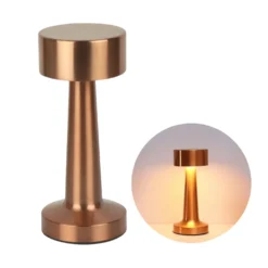 LED Bordlampe | 4-Pak | Genopladelig | CCT | USB | Rosaguld | 1W