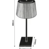 LED Bordlampe | Sort | Genopladelig | USB | 270lm | CCT