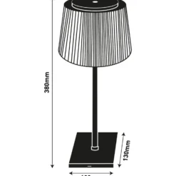 LED Bordlampe | Sort | Genopladelig | USB | 270lm | CCT
