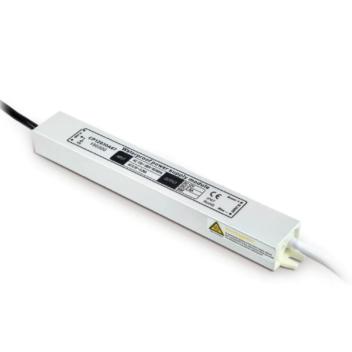 LED Driver 12V / LED Transformer | IP67 | 0-30W | 2,5A
