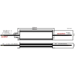 LED Driver 24V | LED Transformer | 250W | IP67 | Slim