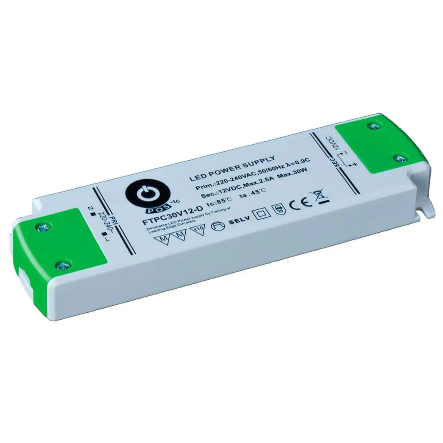 LED Driver 12V / Transformer | Dæmpbar | 5-30W | 2,5A