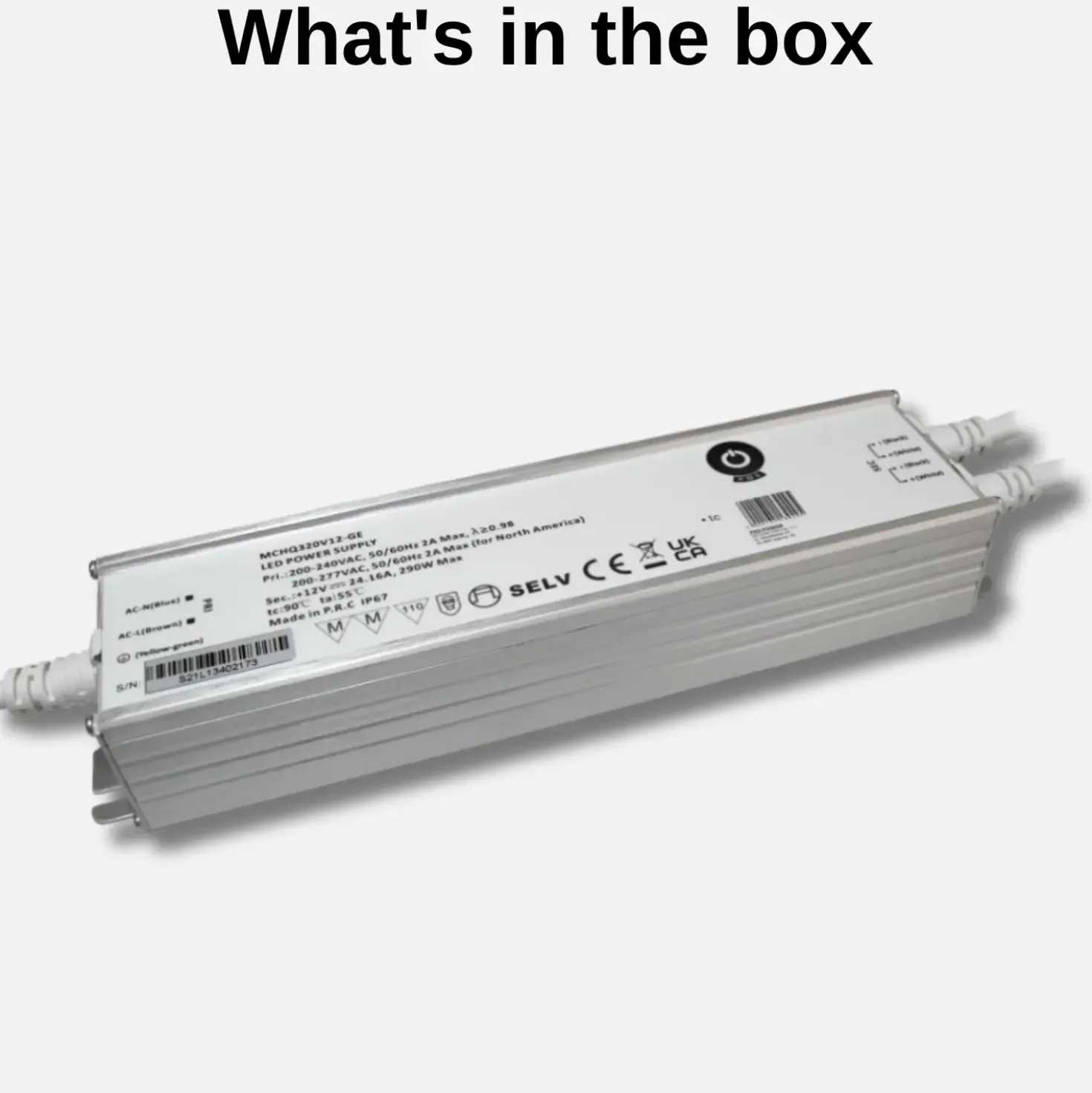 LED Driver 12V / Transformer | 0-290W | 24,16A | IP67