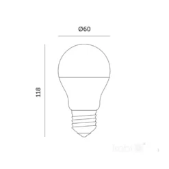 LED Grolys Pære E27 | 5 pak | 14,4 PPF | 11W | PLANTY
