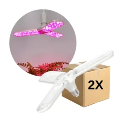 LED Grolys Pære E27 | 2-Pak | 35 PPF | 24W | PLANTY | Hvid