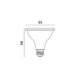 LED Grolys Pære E27 | 5-Pak | 10,5 PPF | 9W | PLANTY | Hvid