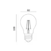 LED Grolys Pære E27 | 10,98 PPF | 8W | PLANTY | Glas