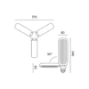 LED Grolys Pære E27 | 35 PPF | 24W | PLANTY | Hvid