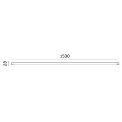 LED Industriarmatur | 150cm | IP65 | 4000K | 7040lm | 2x22W | Dobbelt Lysstofrørs armatur