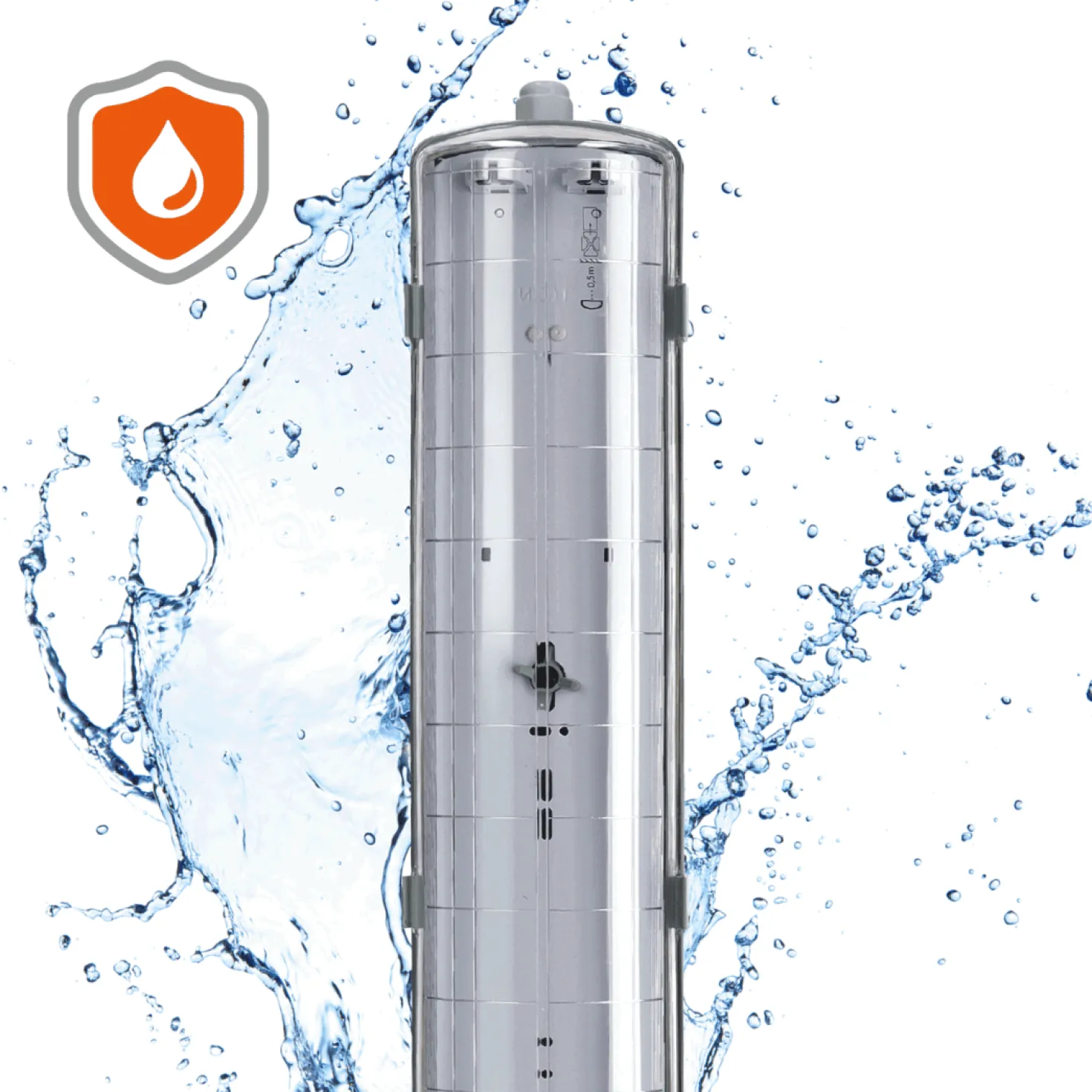 LED Industriarmatur | 120cm | IP65 | 4000K | 5760lm | 2x18W | Dobbelt Lysstofrørs armatur