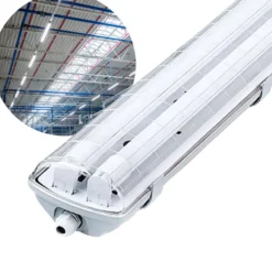 LED Industriarmatur | 120cm | IP65 | 4000K | 5760lm | 2x18W | Dobbelt Lysstofrørs armatur
