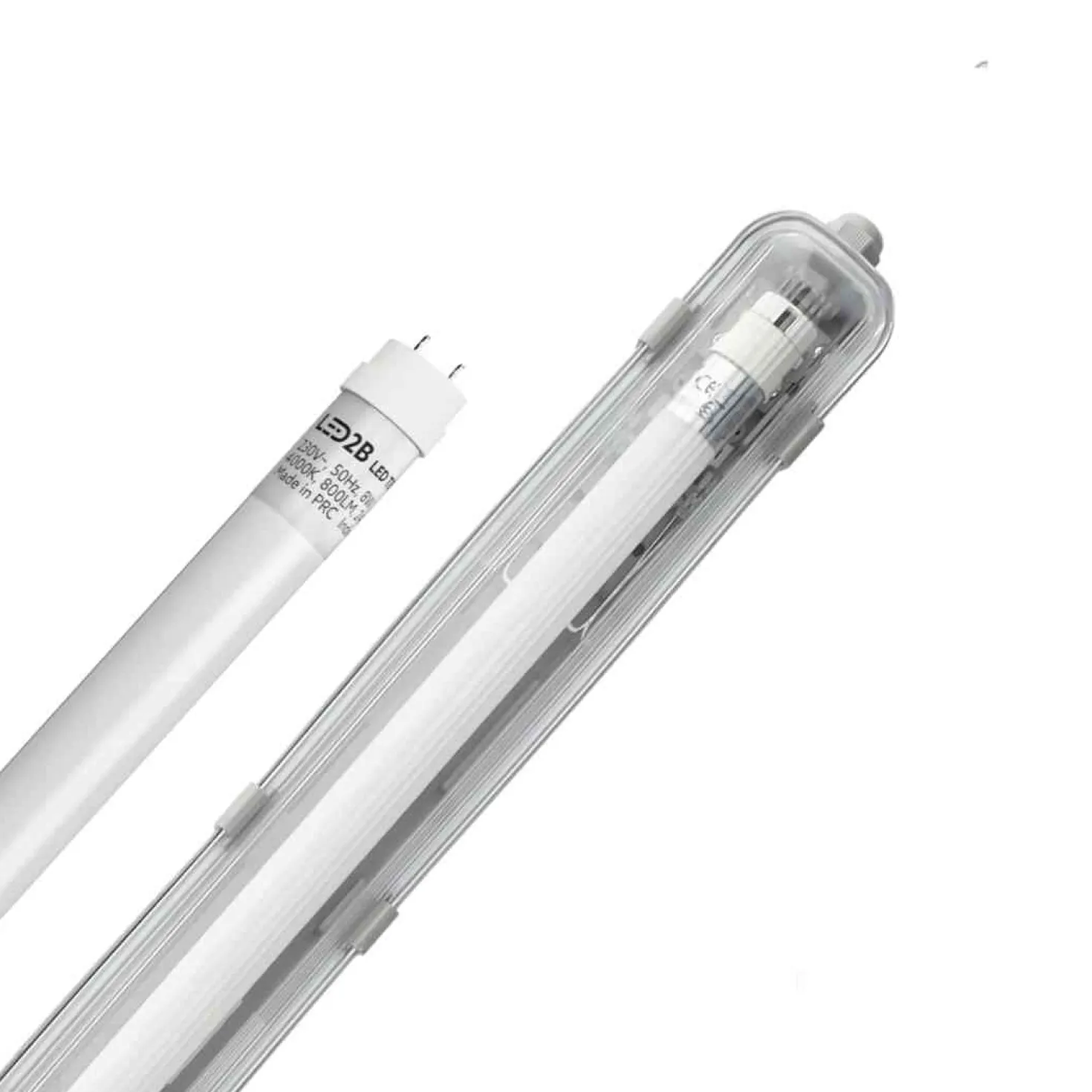 LED Industriarmatur | 120cm | 4000K | 2160lm | 1x18W | IP65 | Inkl. LED Rør