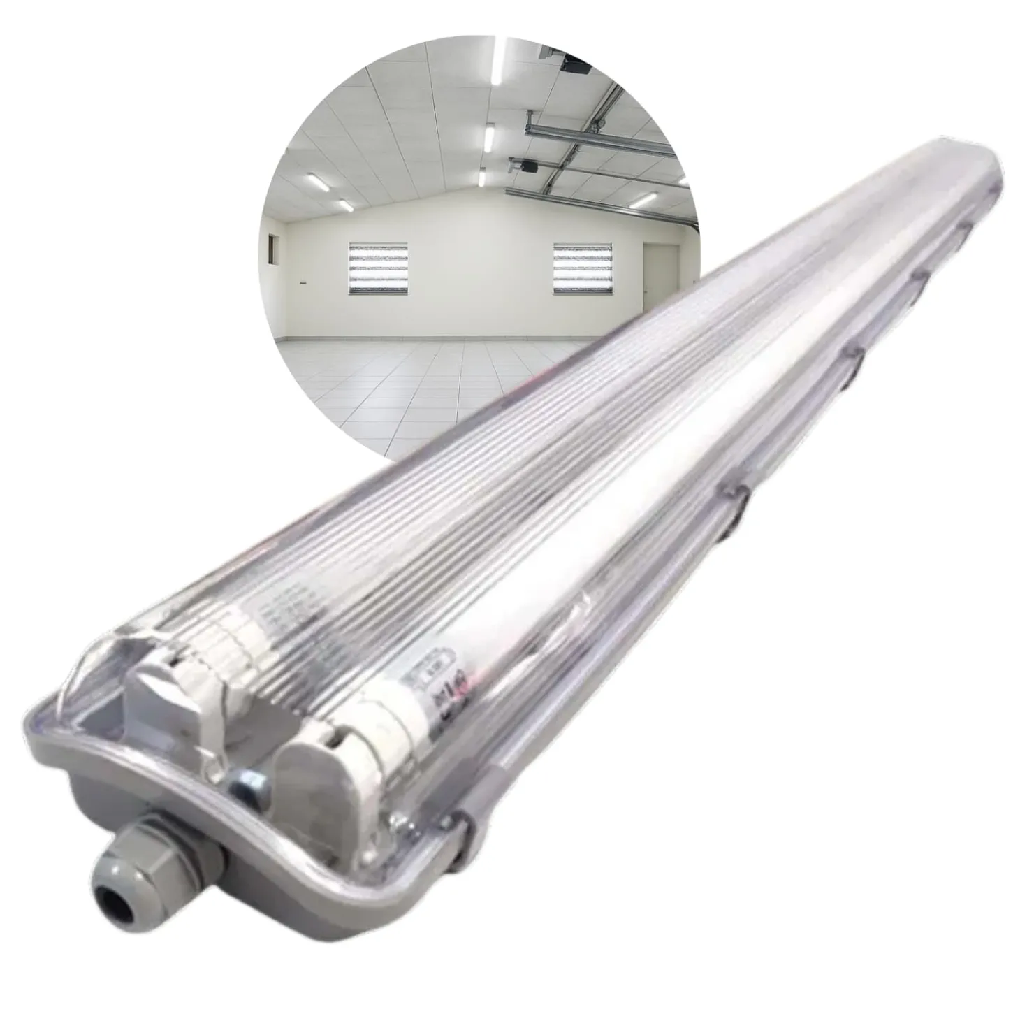 LED Industriarmatur 120cm 2x18W IP65 T8 – Dobbelt Lysstofrørs armatur – 4000K