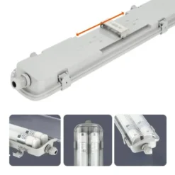 LED Industriarmatur 120cm | 2x18W | 5000K | T8 | Dobbelt Lysstofrørs armatur