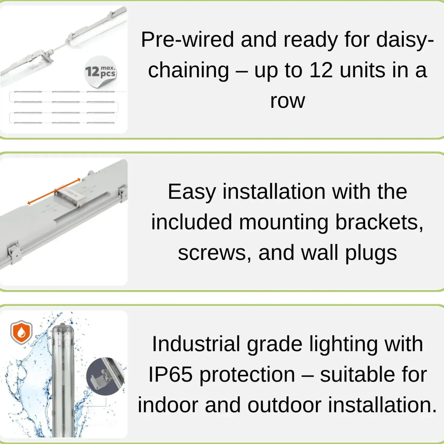 LED Industriarmatur 120cm | 2x18W | 5000K | T8 | Dobbelt Lysstofrørs armatur
