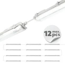 LED Industriarmatur 120cm | 2x18W | 5000K | T8 | Dobbelt Lysstofrørs armatur