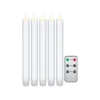 LED Kronelys i voks 5 stk. inkl. fjernbetjening (77750)