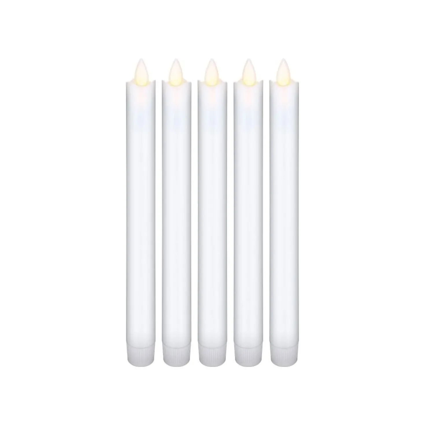 LED Kronelys i voks 5 stk. inkl. fjernbetjening (77750)