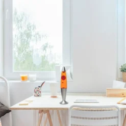 LED Lavalampe | Rød/Orange | 40cm | Klassisk Design | LOLLIPOP3