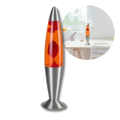 LED Lavalampe | Rød/Orange | 40cm | Klassisk Design | LOLLIPOP3