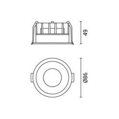 LED Lavprofil Indbygningsspot | CCT | 1000lm | 10W | BRIDGELUX | Sort