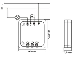 LED lysdæmper | 15-250V | Max 400W | Box Dimmer Switch