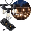 LED lyskæde med pærer | 20m | inkl. 20 stk. Filament Plast Pærer | 2700K