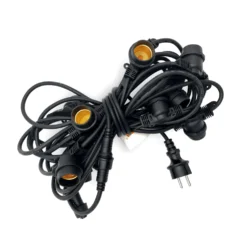 LED lyskæde med pærer | 10m | inkl. 20 stk. Filament Plast Pære | 2700K