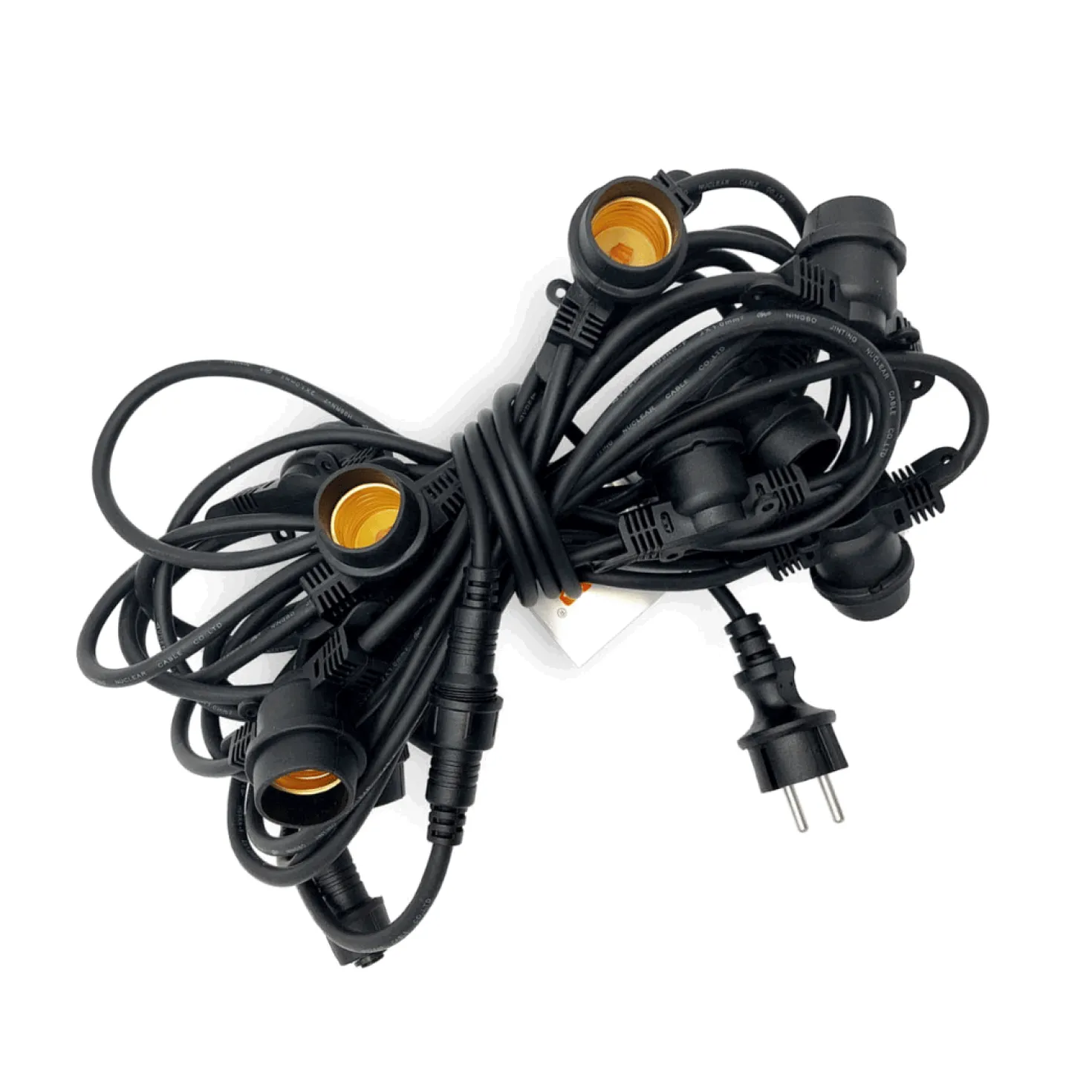 LED lyskæde med pærer | 10m | inkl. 20 stk. Filament Plast Pære | 2700K