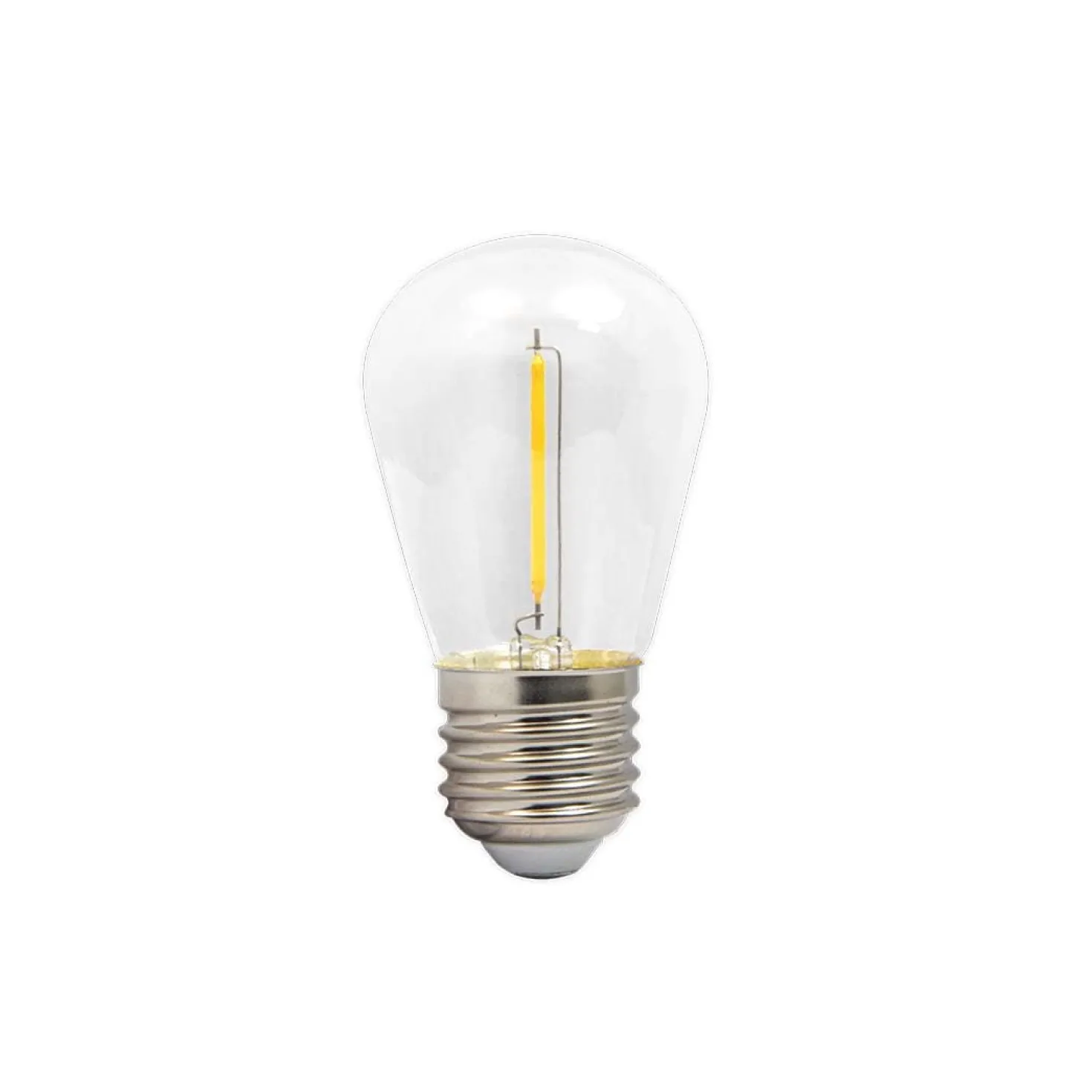 LED lyskæde med pærer | 10m | inkl. 10 stk. Filament Plast Pære | 2700K