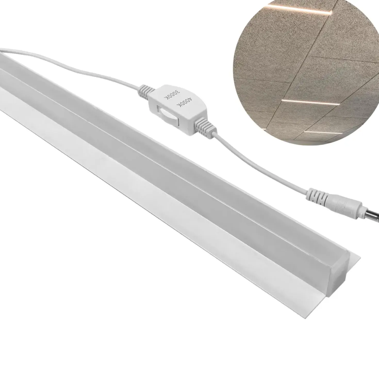 LED Lysskinne til Troldtekt | 24V | 60cm | 13W | CCT 3000/4000K