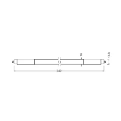 LED Lysstofrør | 549mm | T5 | 3000K | 1000lm | 7W | OSRAM