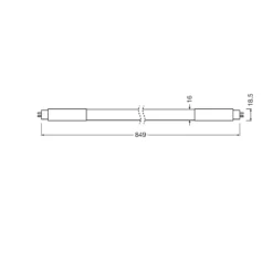 LED Lysstofrør | 849mm | T5 | 3000K | 1550 lm | 11W | OSRAM