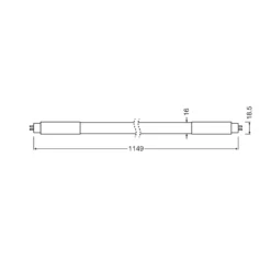 LED Lysstofrør | 1149mm | T5 | 4000K | 2400lm | 16W | OSRAM