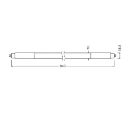 LED Lysstofrør | 849mm | T5 | 4000K | 1700lm | 11W | OSRAM